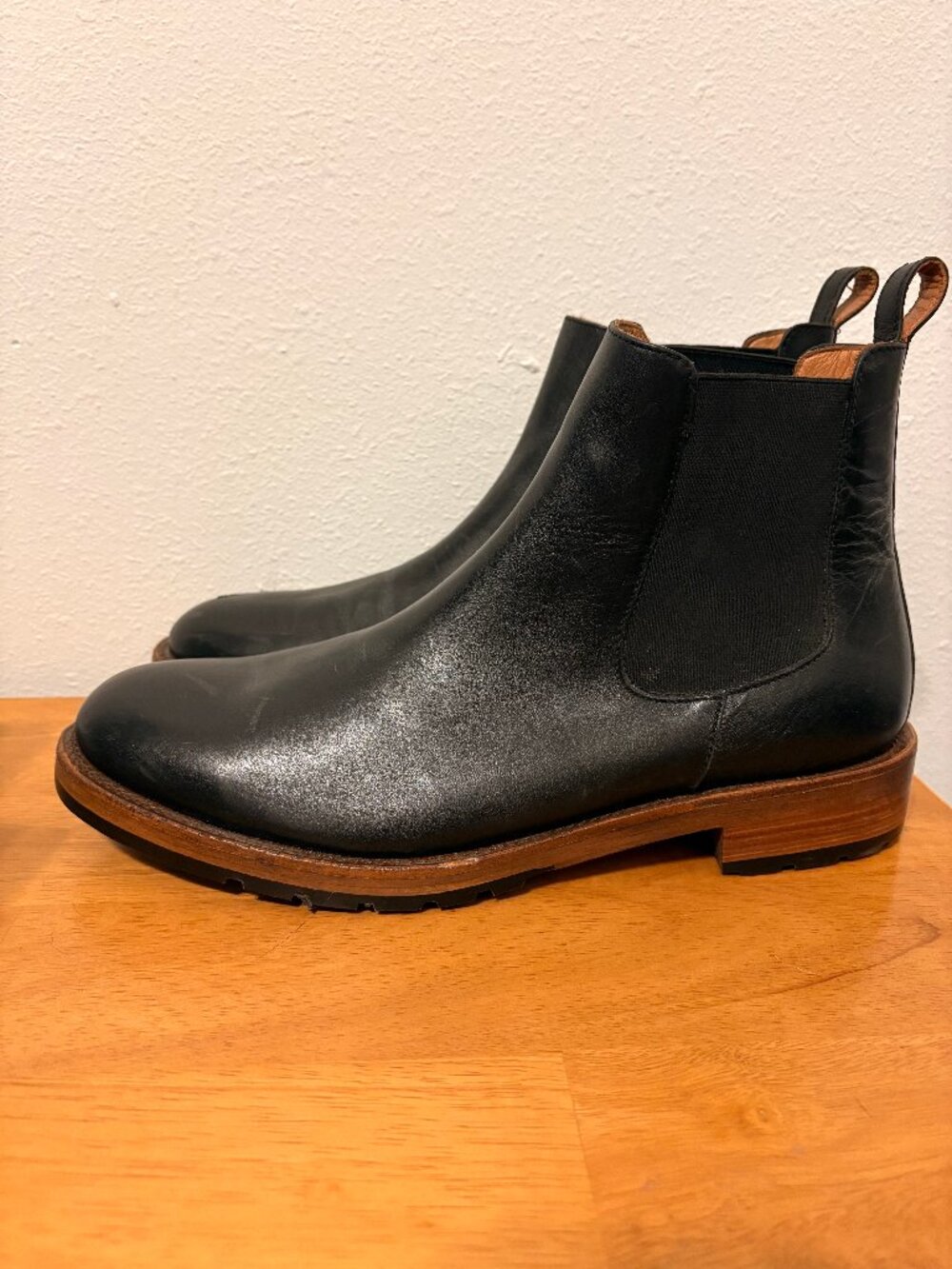 Patina Footwear - Black Leather Chelsea boot